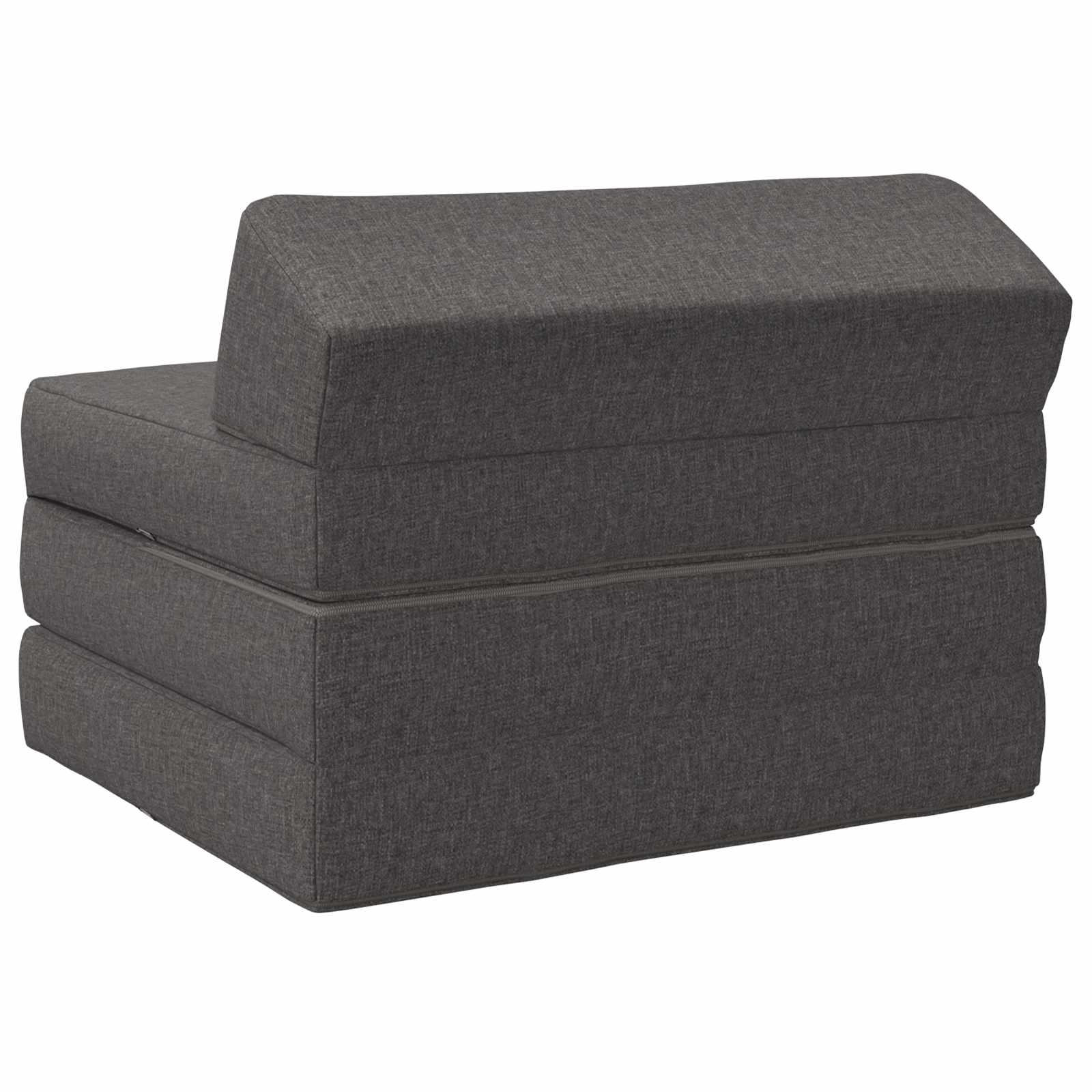 Vouwbare Bankbed Lichtgrijs 200 x 70 x 10 cm Stof