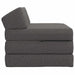 Vouwbare Bankbed Lichtgrijs 200 x 70 x 10 cm Stof