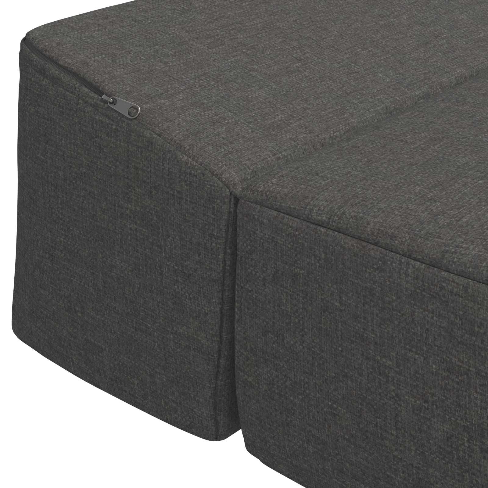 Vouwbare Bankbed Donkergrijs 200 x 70 x 10 cm Stof