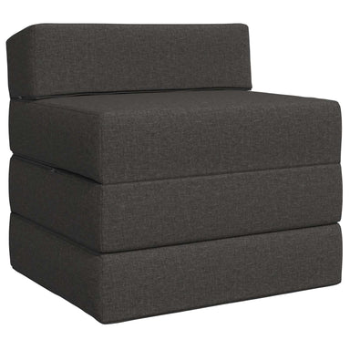 Vouwbare Bankbed Donkergrijs 200 x 70 x 10 cm Stof