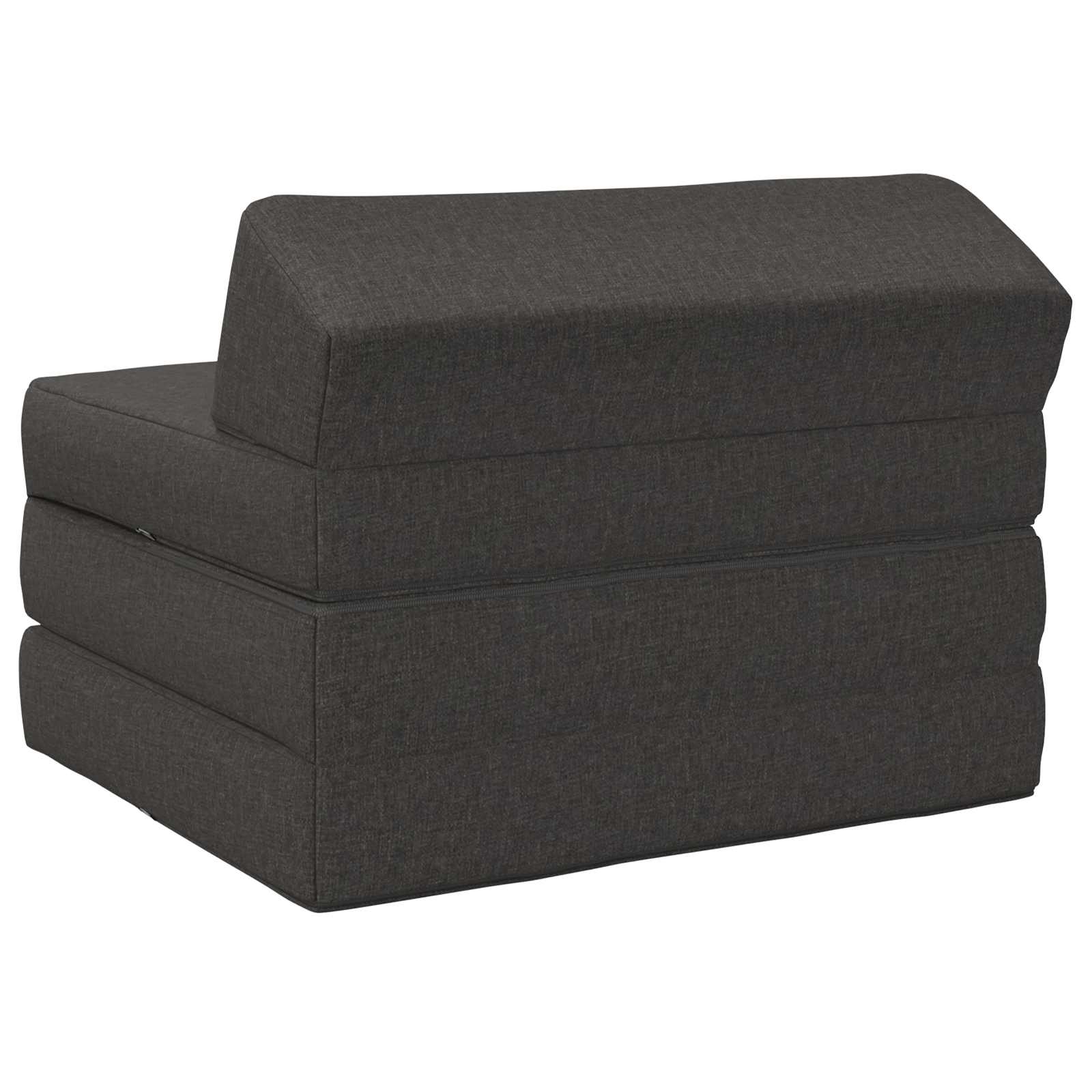 Vouwbare Bankbed Donkergrijs 200 x 70 x 10 cm Stof