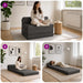 Vouwbare Bankbed Donkergrijs 200 x 70 x 10 cm Stof