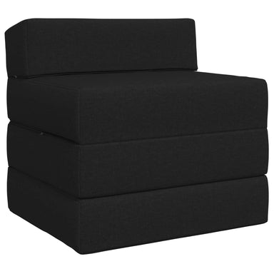 Vouwbare Bankbed Zwart 200 x 70 x 10 cm Stof