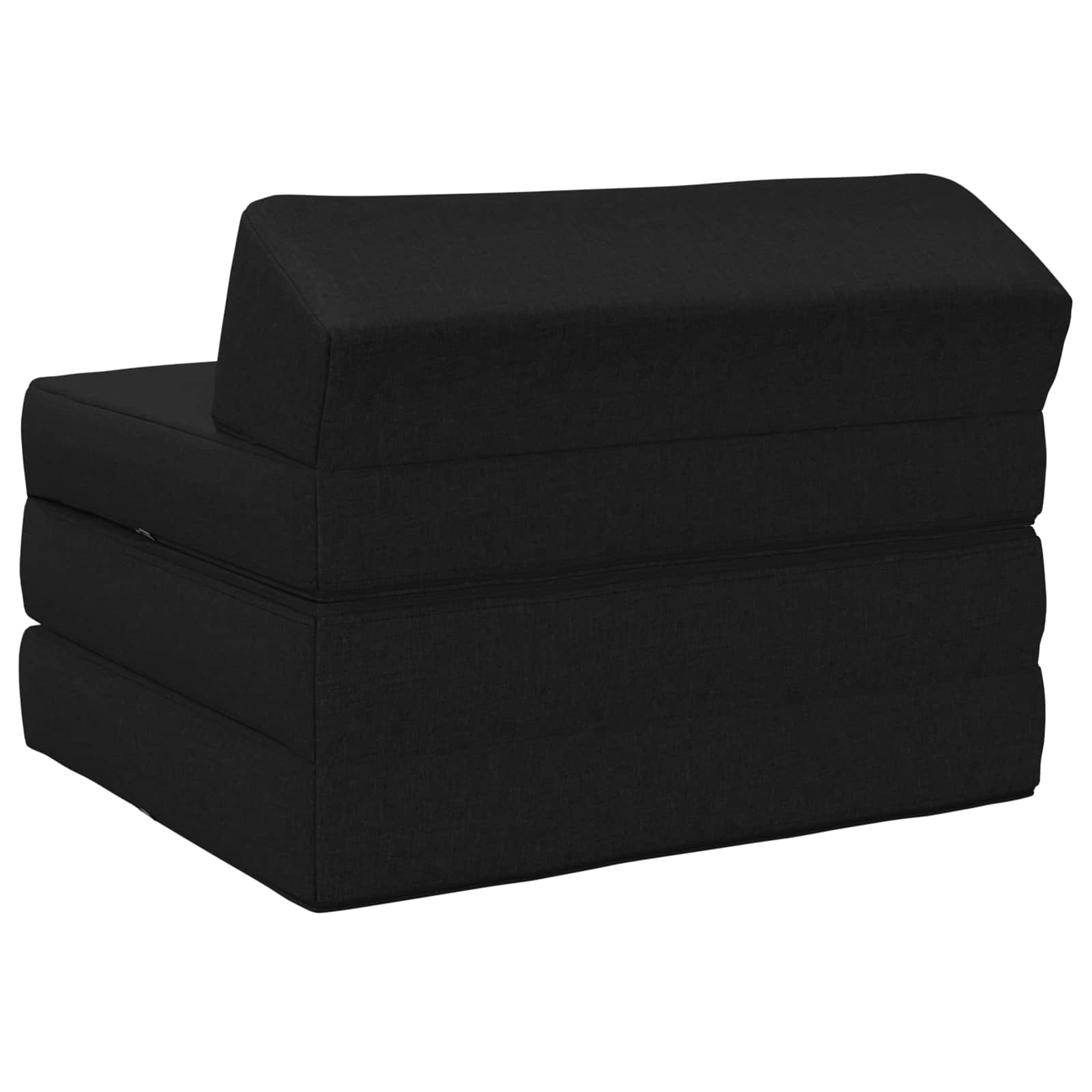 Vouwbare Bankbed Zwart 200 x 70 x 10 cm Stof