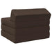 Vouwbare Bankbed Taupe 200 x 70 x 10 cm Stof