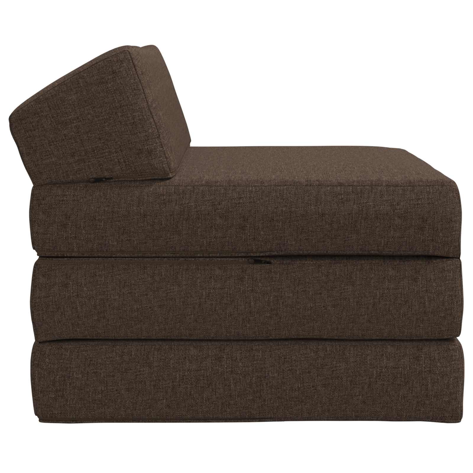Vouwbare Bankbed Taupe 200 x 70 x 10 cm Stof