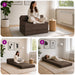 Vouwbare Bankbed Taupe 200 x 70 x 10 cm Stof