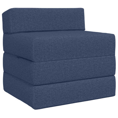 Vouwbare Bankbed Blauw 200 x 70 x 10 cm Stof