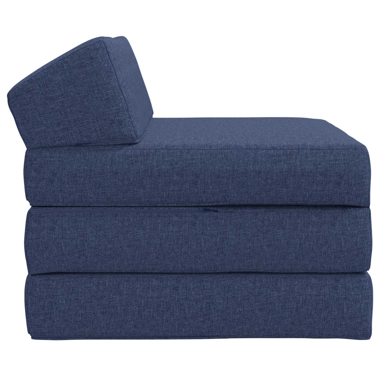 Vouwbare Bankbed Blauw 200 x 70 x 10 cm Stof