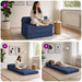 Vouwbare Bankbed Blauw 200 x 70 x 10 cm Stof