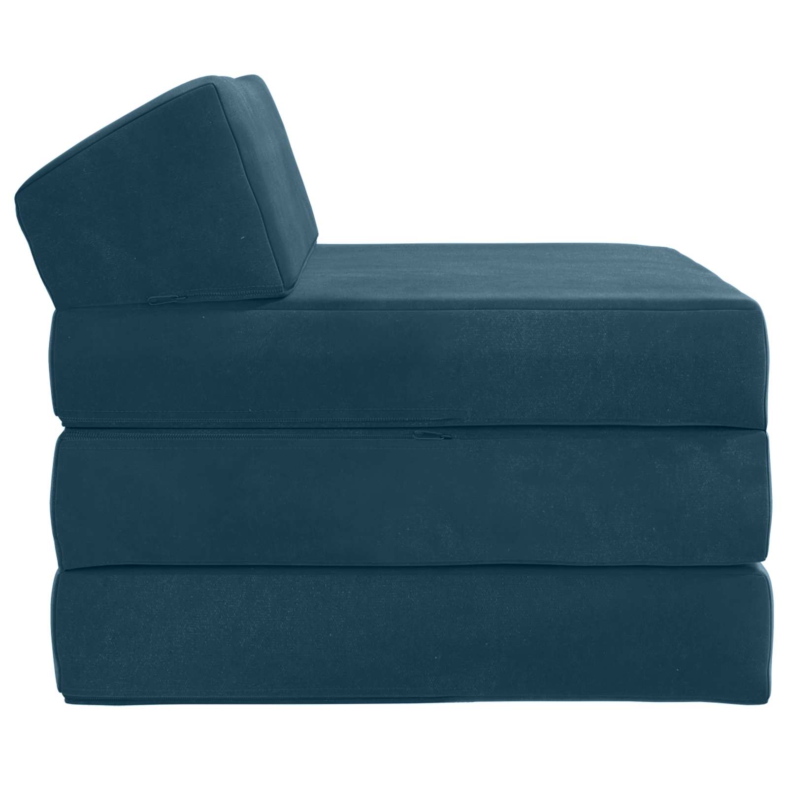Vouwbare Bankbed Blauw 200 x 70 x 10 cm Fluweel