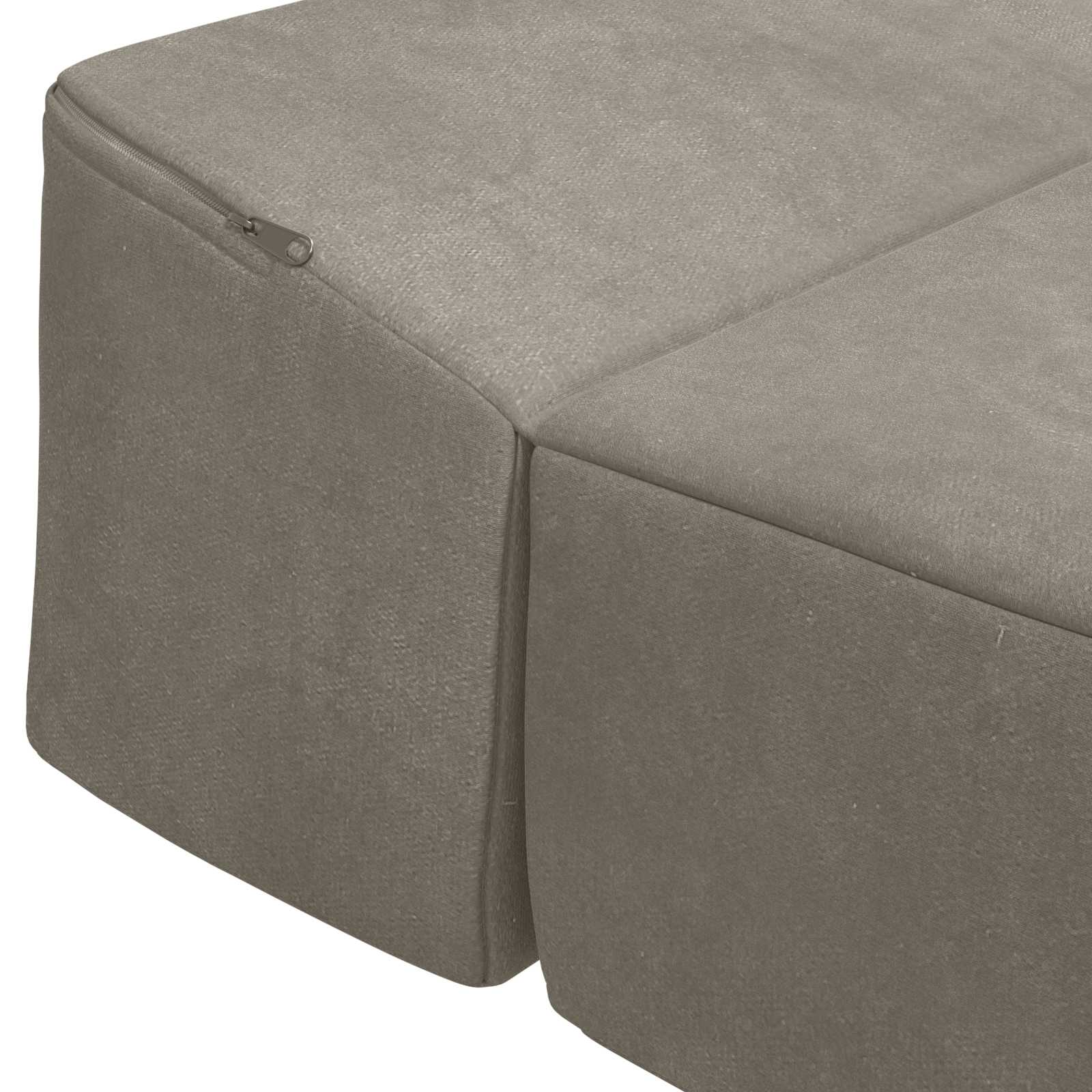 Vouwbare Bankbed Lichtgrijs 200 x 70 x 10 cm Fluweel