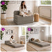 Vouwbare Bankbed Lichtgrijs 200 x 70 x 10 cm Fluweel