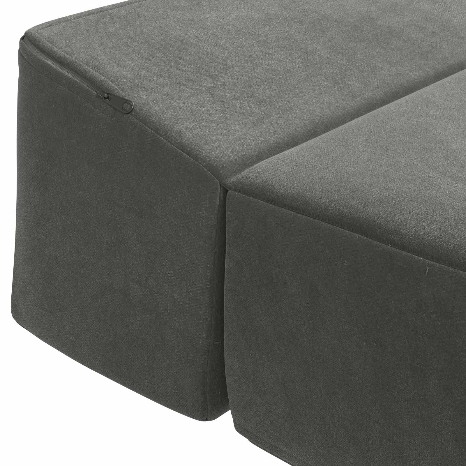 Vouwbare Bankbed Donkergrijs 200 x 70 x 10 cm Fluweel