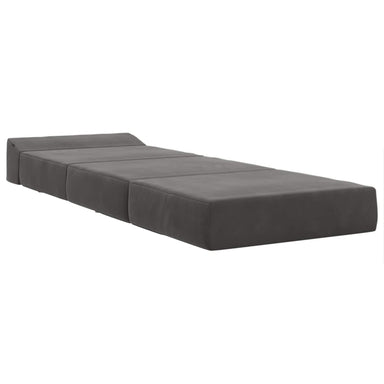 Vouwbare Bankbed Donkergrijs 200 x 70 x 10 cm Fluweel
