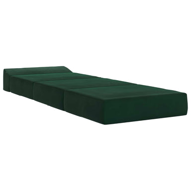 Vouwbare Bankbed Donkergroen 200 x 70 x 10 cm Fluweel