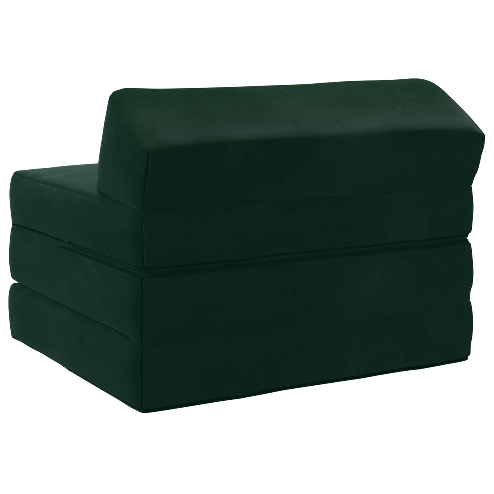 Vouwbare Bankbed Donkergroen 200 x 70 x 10 cm Fluweel