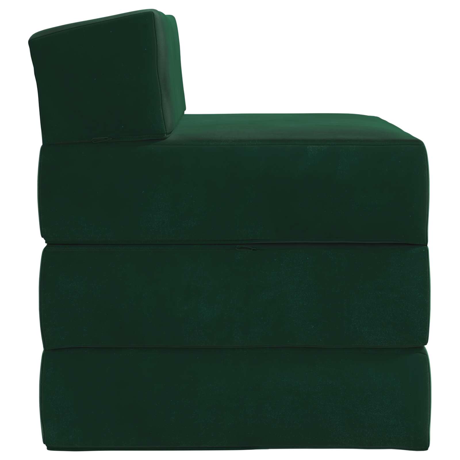 Vouwbare Bankbed Donkergroen 200 x 70 x 10 cm Fluweel