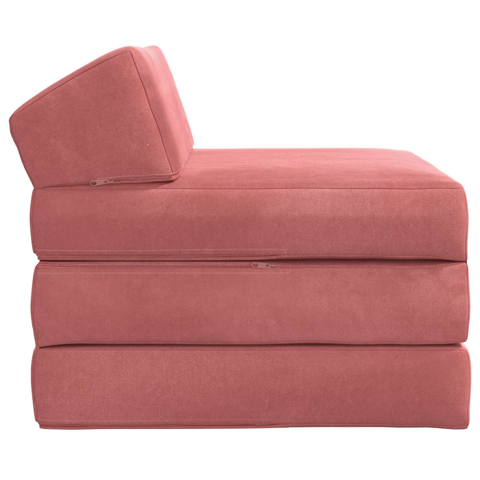 Vouwbare Bankbed Roze 200 x 70 x 10 cm Fluweel