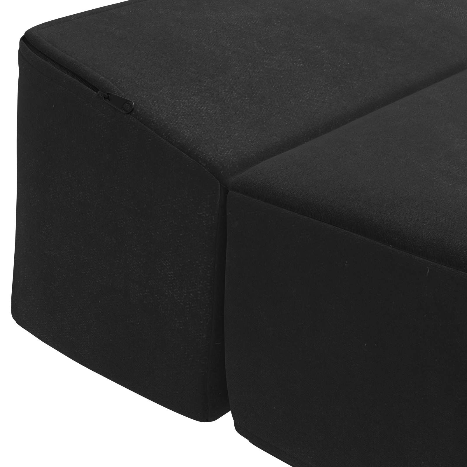 Vouwbare Bankbed Zwart 200 x 70 x 10 cm Fluweel
