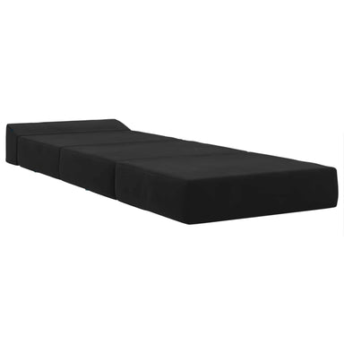 Vouwbare Bankbed Zwart 200 x 70 x 10 cm Fluweel