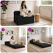 Vouwbare Bankbed Zwart 200 x 70 x 10 cm Fluweel