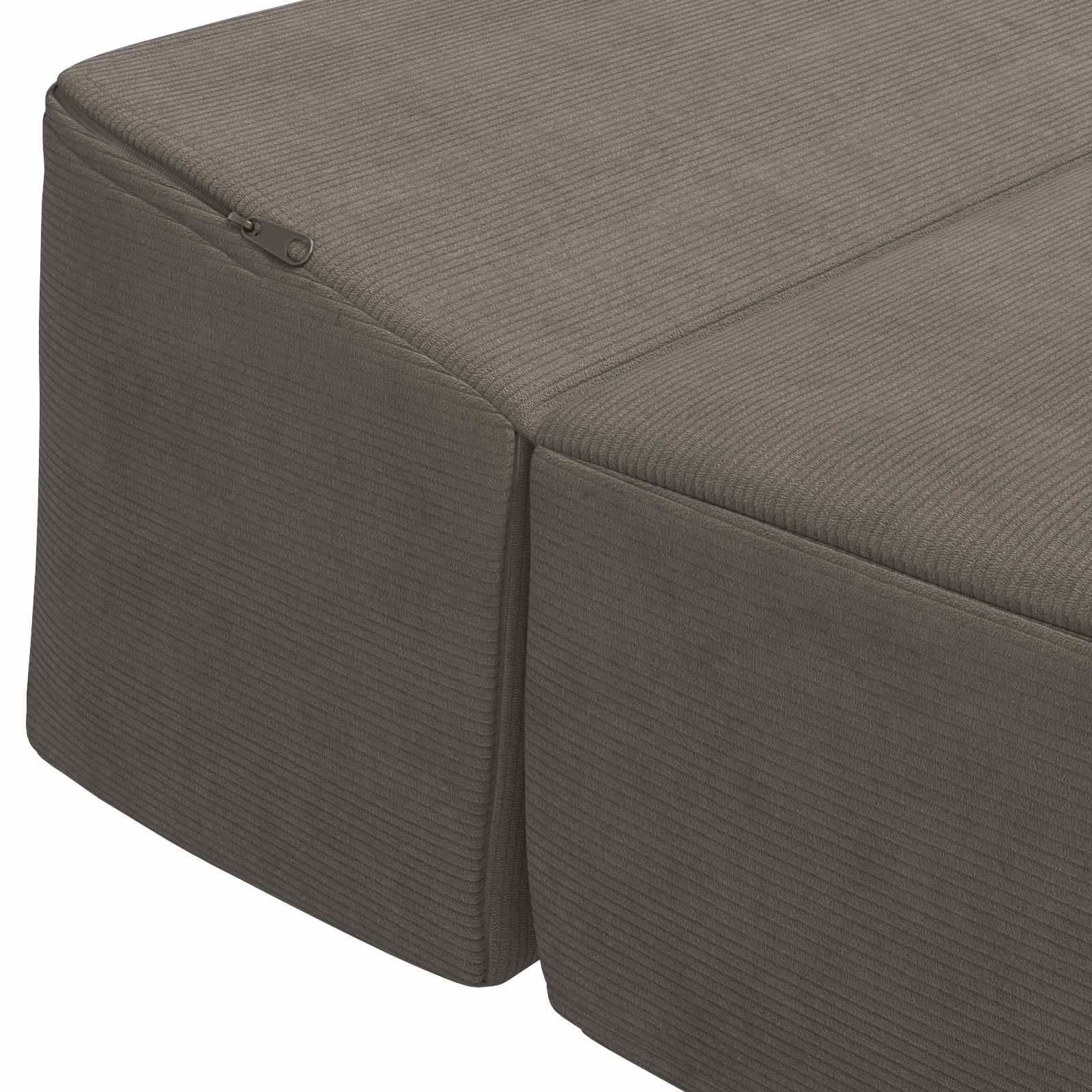 Vouwbare Bankbed Lichtgrijs 200 x 70 x 10 cm Katoen Stof