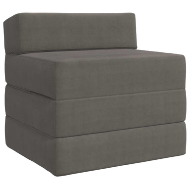 Vouwbare Bankbed Lichtgrijs 200 x 70 x 10 cm Katoen Stof