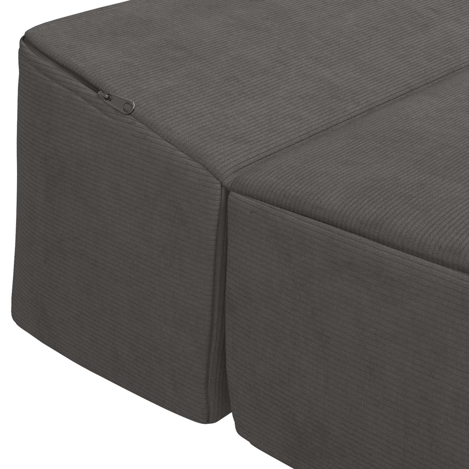 Vouwbare Bankbed Donkergrijs 200 x 70 x 10 cm Katoen Stof