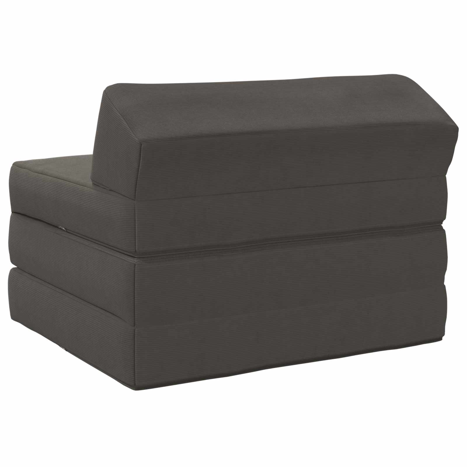 Vouwbare Bankbed Donkergrijs 200 x 70 x 10 cm Katoen Stof