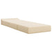 Vouwbare Bankbed Crèmekleurig 200 x 70 x 10 cm Katoen Stof