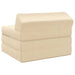 Vouwbare Bankbed Crèmekleurig 200 x 70 x 10 cm Katoen Stof