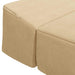 Vouwbare Bankbed Lichtgroen Grijs 200 x 70 x 10 cm Katoen Stof