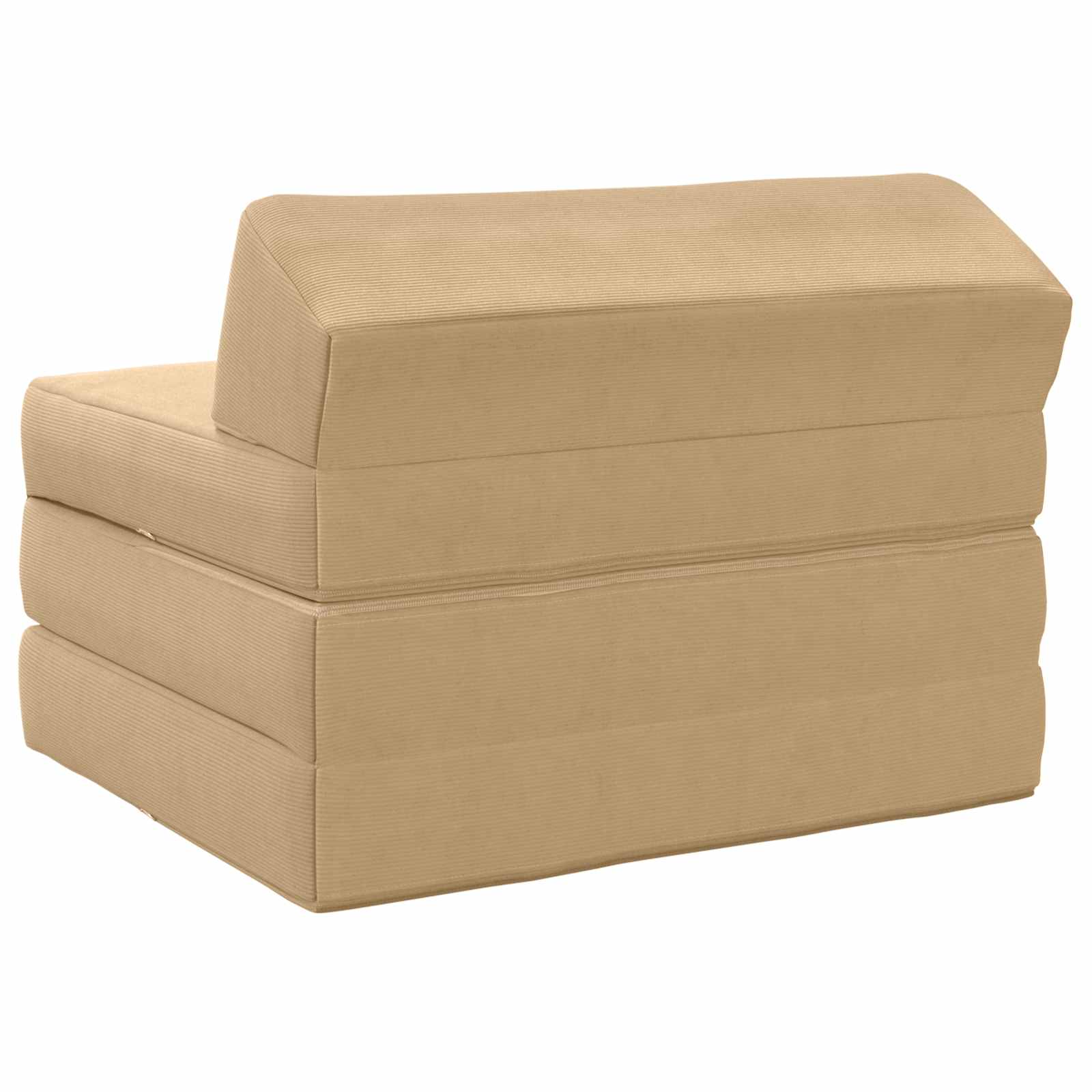 Vouwbare Bankbed Lichtgroen Grijs 200 x 70 x 10 cm Katoen Stof