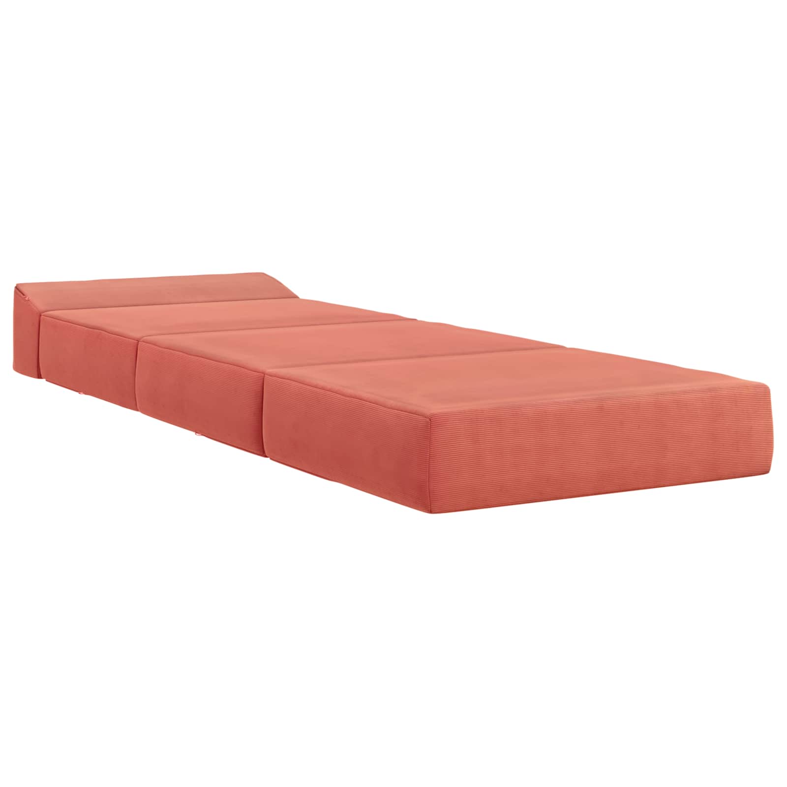 Vouwbare Bankbed Rood-oranje 200 x 70 x 10 cm Katoen Stof