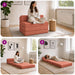 Vouwbare Bankbed Rood-oranje 200 x 70 x 10 cm Katoen Stof