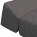 Vouwbare Bankbed Lichtgrijs 120 x 60 x 49 cm Stof