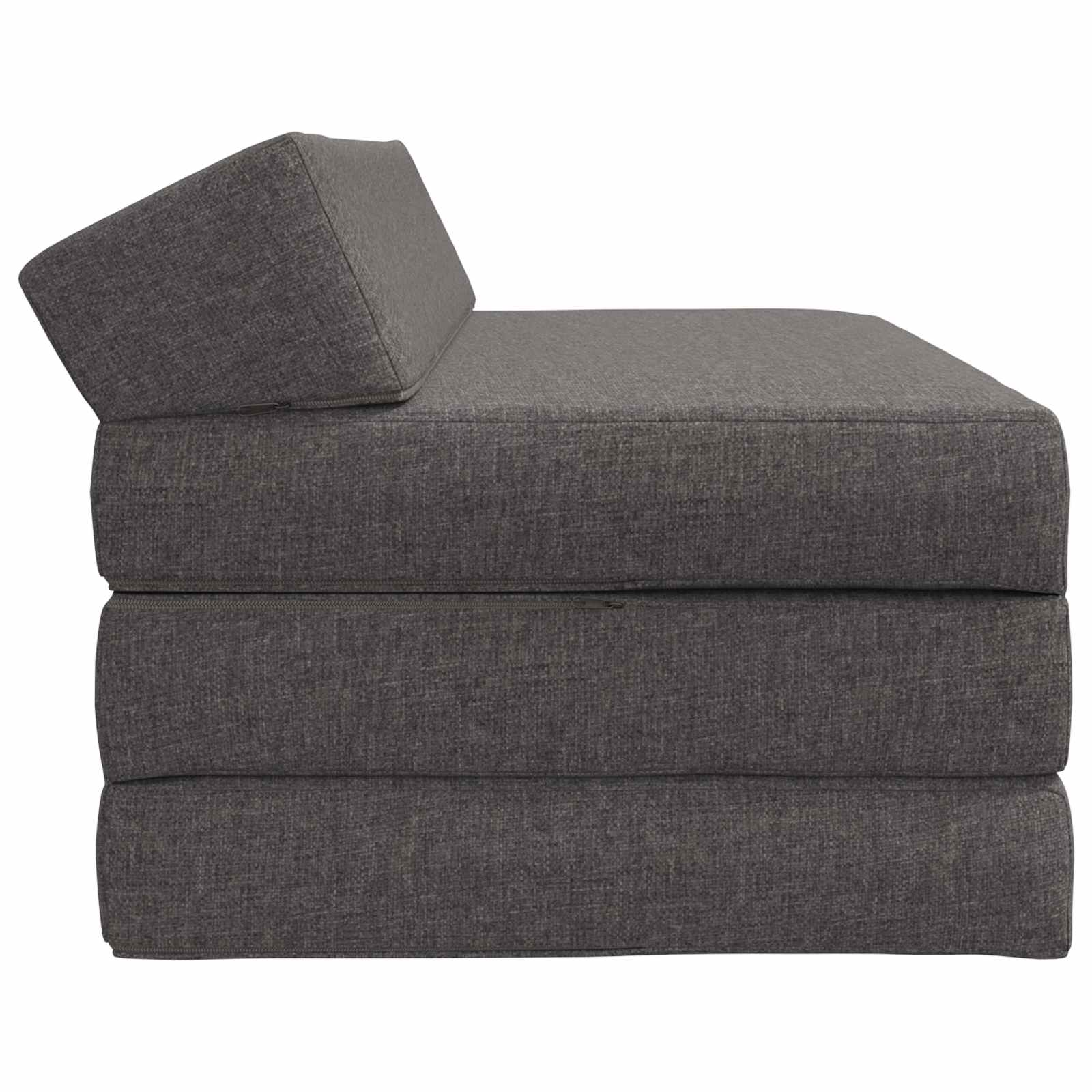 Vouwbare Bankbed Lichtgrijs 120 x 60 x 49 cm Stof