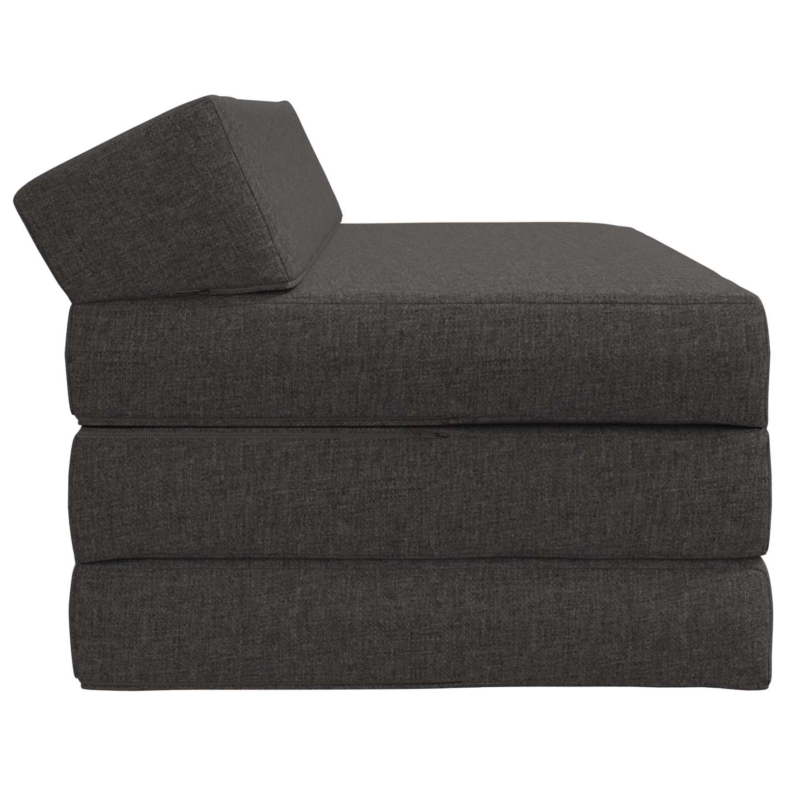 Vouwbare Bankbed Donkergrijs 120 x 60 x 49 cm Stof