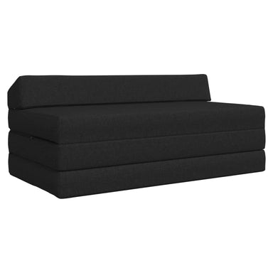 Vouwbare Bankbed Zwart 120 x 60 x 49 cm Stof