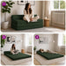 Vouwbare Bankbed Donkergroen 120 x 60 x 49 cm Stof