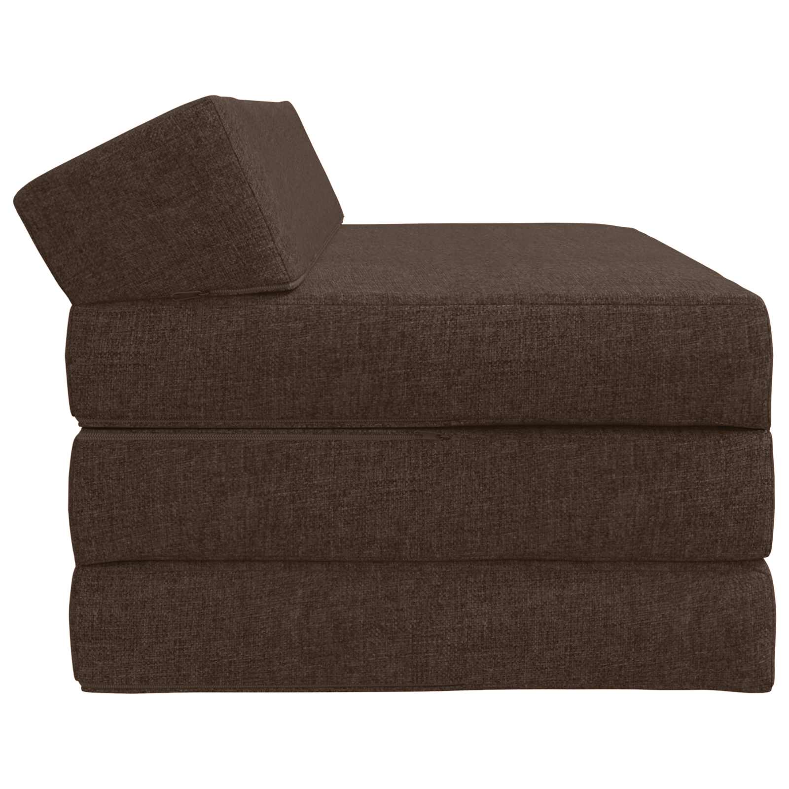 Vouwbare Bankbed Taupe 120 x 60 x 49 cm Stof