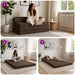 Vouwbare Bankbed Taupe 120 x 60 x 49 cm Stof