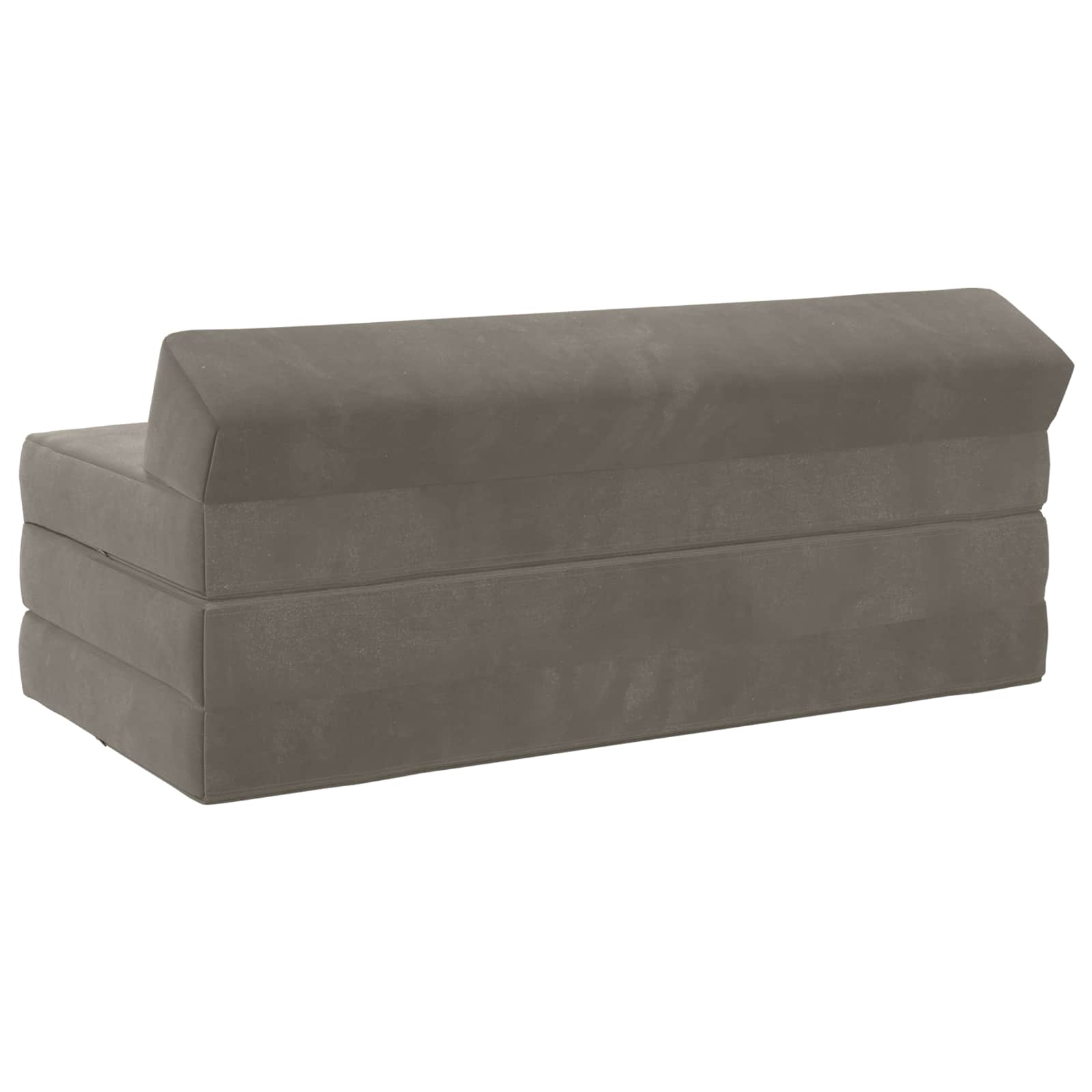 Vouwbare Bankbed Lichtgrijs 120 x 60 x 49 cm Stof
