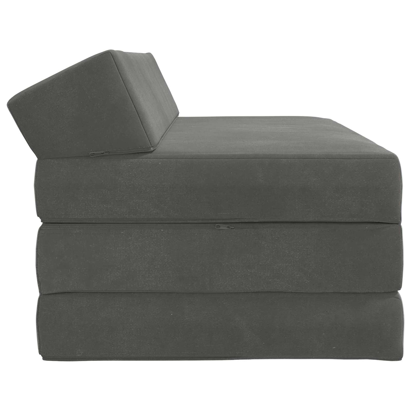 Vouwbare Bankbed Donkergrijs 120 x 60 x 49 cm Stof