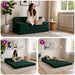 Vouwbare Bankbed Donkergroen 120 x 60 x 49 cm Stof