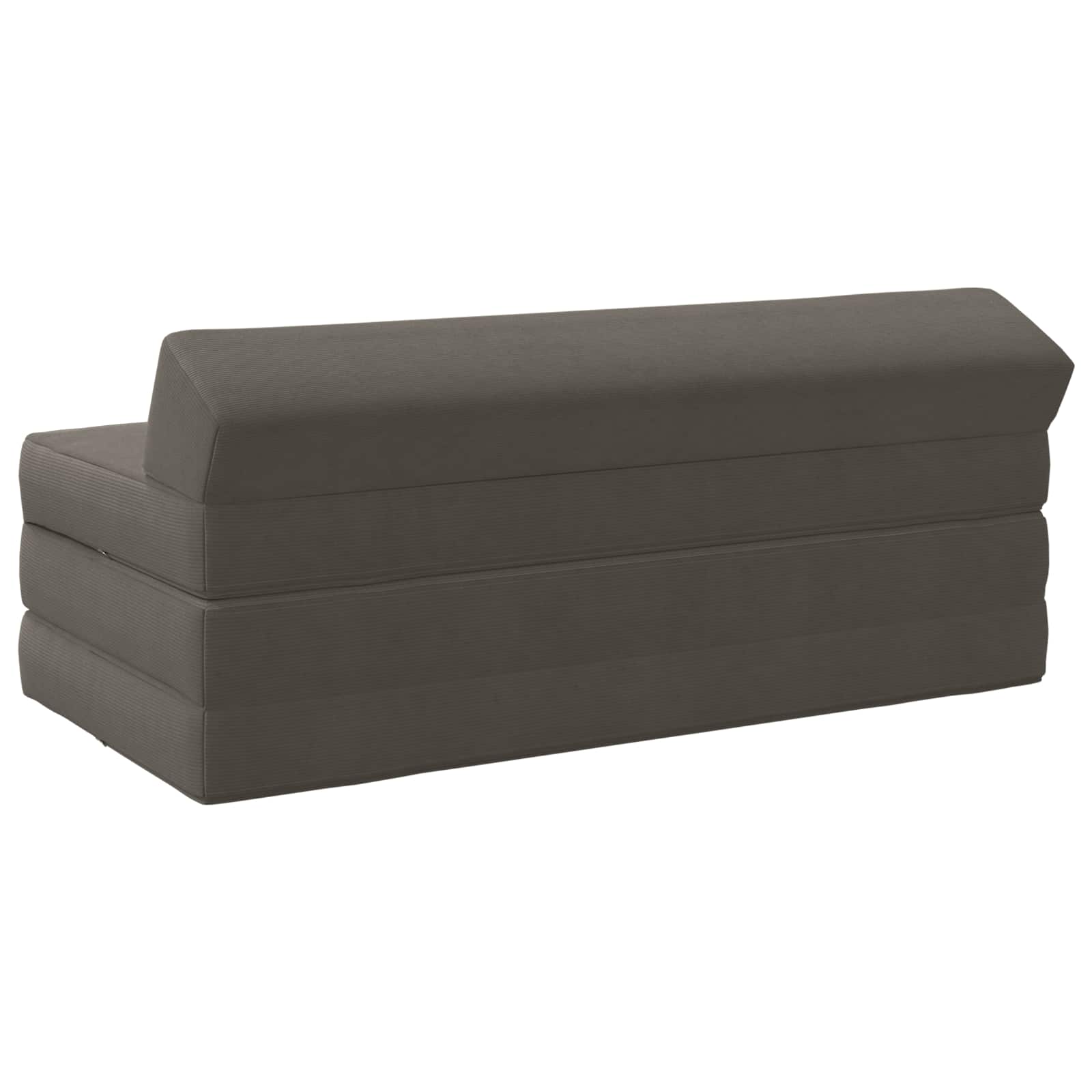 Vouwbare Bankbed Lichtgrijs 120 x 60 x 49 cm Stof