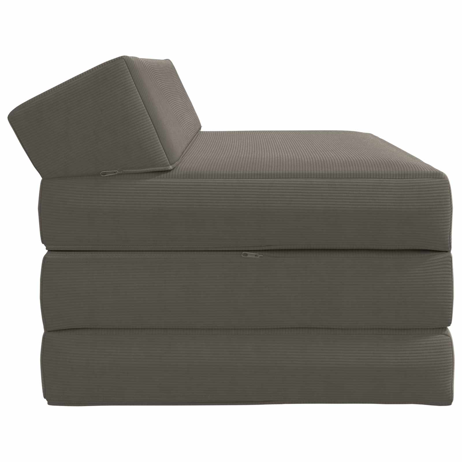 Vouwbare Bankbed Lichtgrijs 120 x 60 x 49 cm Stof