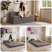 Vouwbare Bankbed Lichtgrijs 120 x 60 x 49 cm Stof