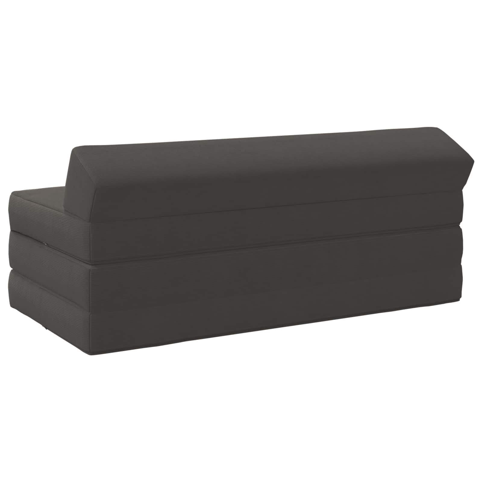 Vouwbare Bankbed Donkergrijs 120 x 60 x 49 cm Stof
